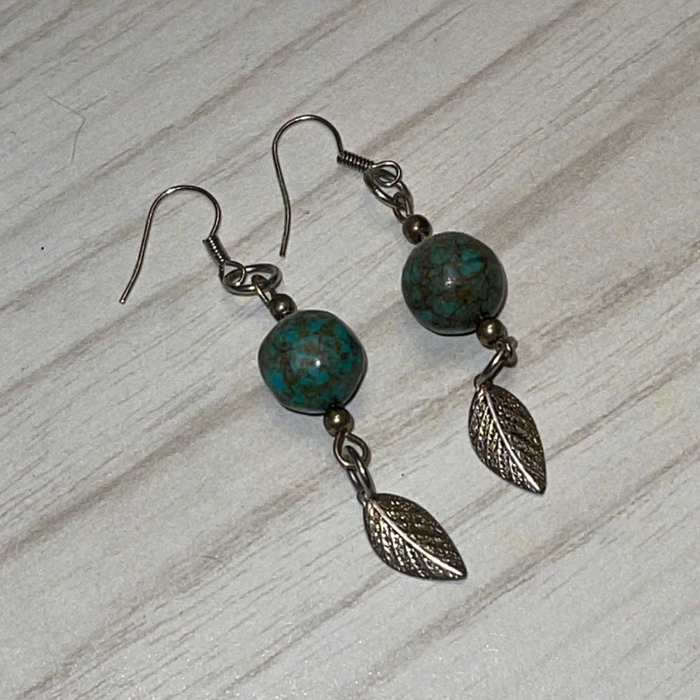 Turquoise sterling silver earrings